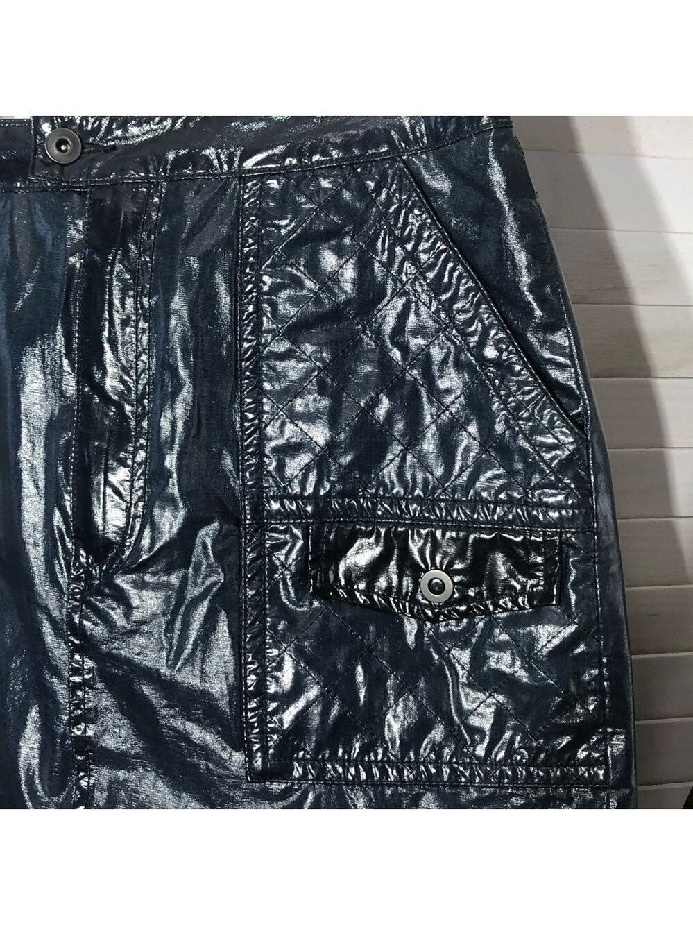 Free People Leather mini Skirt pockets zip cocktail clubbing festival rocker S - Picture 7 of 10